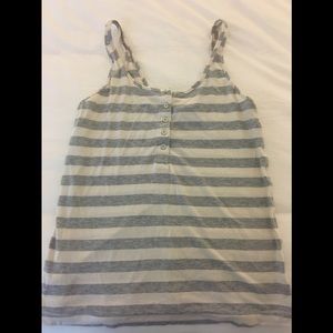 Lululemon stripe tank with buttons Sz 6